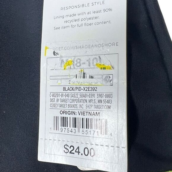 NEW Shade & Shore Contrast Binding High Waist Black Bikini Bottom M - Picture 3 of 4